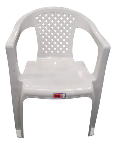 Poltrona Plástica Cadeira Com Encosto Resistente Duoplastic