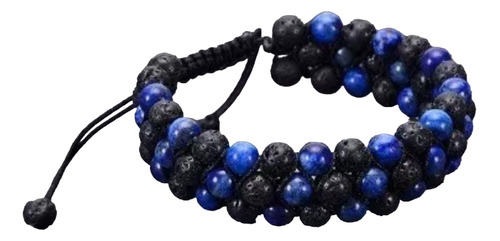 Pulsera Piedra Lapislazuli Y Volcanica 6mm Hombre Mujer 2020