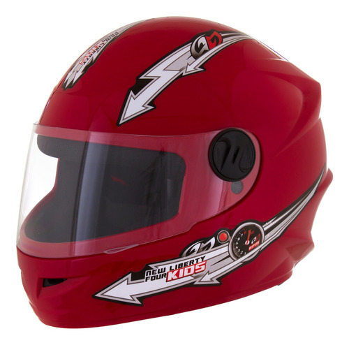 Capacete Moto Infantil Feminino Masculino Liberty Four + Nf