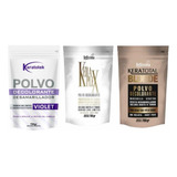 Polvo Decolorante Bellísima Violeta+blonde+keraplex Kit X3