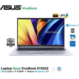 Asus Vivobook X1502z  Core I7-1250p 256gb 12gb 15.6fhd Win11 Color Gris Silver
