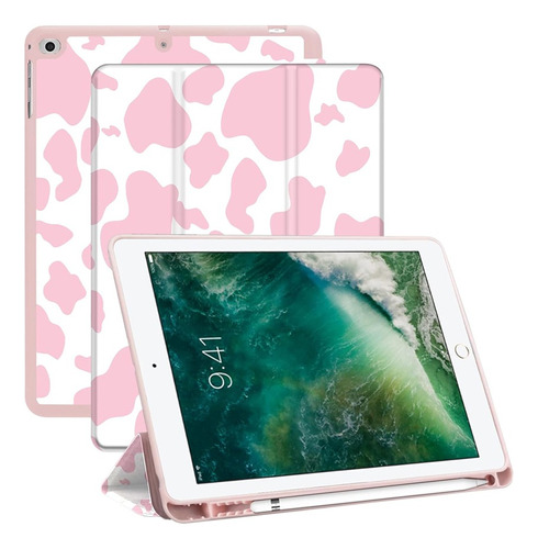 Deokke Funda P/ iPad 6ª/5ª Gen Air 9.7 Apag. Encen. Rosa