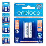 10 Pilhas Recarregaveis Eneloop Std Aaa 3a Panasonic 5 Cart