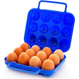 Porta Huevos X 12 Huevera Contenedor Tapa Plastica Cocina 