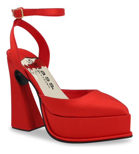 Zapatilla Dama De Tacón Rojo Tacón 12 Cm 215-16