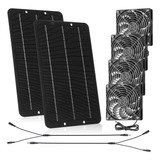 Kit De Ventiladores Duales De Panel Solar, Ventilador De Ven