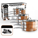 Gotham Steel Stackmaster Pots & Pans Set | Juego De Utensili