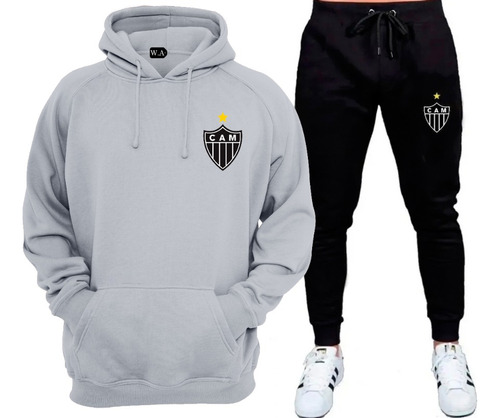 Kit Conjunto Moletom E Calça Atletico Mineiro Galo Pijama