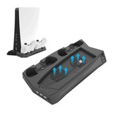 Base De Carga Dualsense Ps5 Con Ventilador Soporte Case