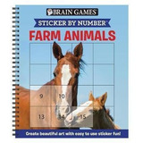 Libro Brain Games - Sticker By Number: Farm Animals (easy...