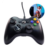 Controle Com Fio Preto Compatível Com Xbox 360 Usb Pc Gamer