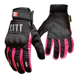 Guantes Para Moto Madbike City Rosa Mujer Protecciones Touch