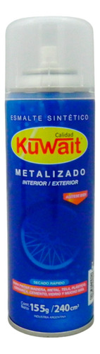 Pintura Esmalte Sintetico Plata Kuwait Metalizado 240 Cm3