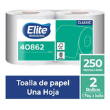 2 X Pack Toalla Elite, Económica, 250mt X2 Rollos (4 Rollos)