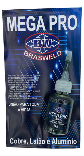 Solda Fria Hvac Mega Pro Brasweld 15 Ml