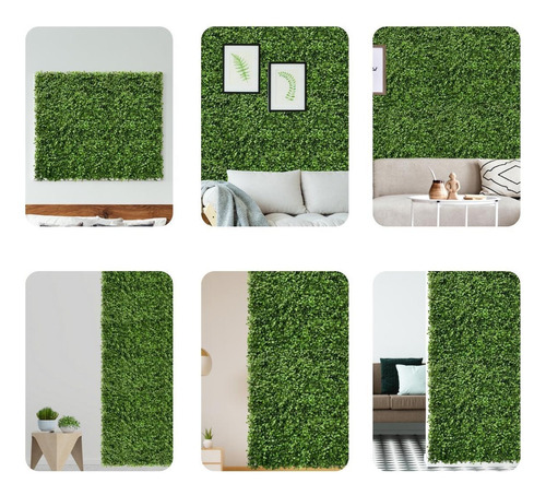 4 Placas Artificiais Buxinho Alta Qualidade Jardim Interno