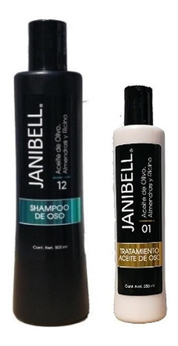 Shampoo 500ml Y Tratamiento Aceite De Oso 300ml Janibell