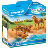 Playmobil Family Fun 70359 - Tigres Con Bebe Animales Zoo Pr