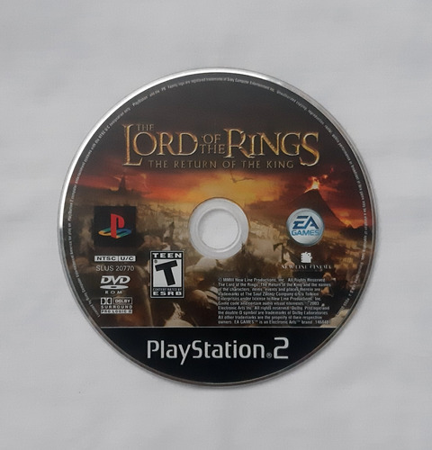 The Lord Of The Rings The Return Of The King Ps2 Disco Usado