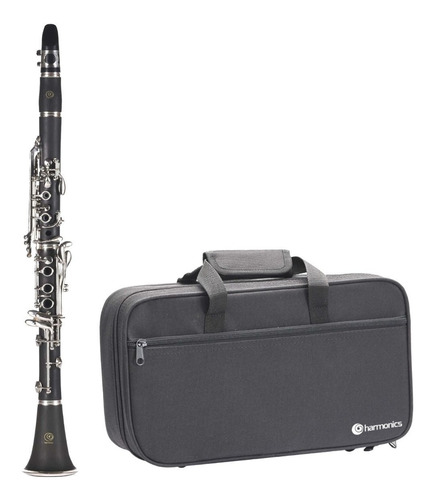 Clarinete Harmonics Bb (si Bemol) 17 Chaves Case Extra Luxo