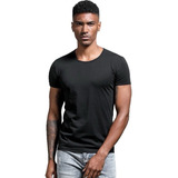 Pack6 Polera Premium Bambú Manga Corta Hombre Cuello Redondo