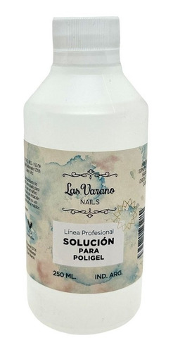 Liquido Solución Polygel Uñas Acrílicas Gel Uv Grande 250ml.