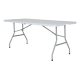 Mesa De Exterior Rex Blow Molding De Plástico/metal Color Blanco