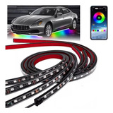 Coche Chasis Luces Juego De 4 Tira Led Rgb Para Tubo De Auto