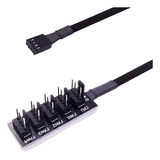 Pwm Fan Hub Splitter Gomass Pc Cpu Enfriamiento 4 Pin/3pin C