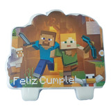 Minecraft Vela Para Cotillón Cumpleaños Fiestas 