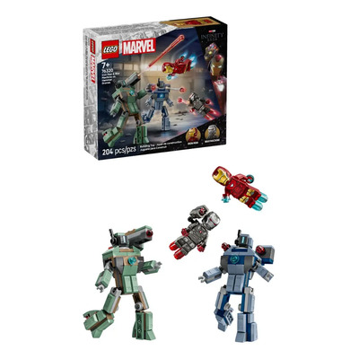 LEGO® | Marvel Iron Man y Máquina de Guerra vs. Drones de Hammer 76320; juguete para niño de la película de Marvel Studios Iron Man 2; cañones integrados; 7+ | Envío gratis
