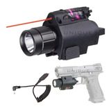 Linterna 200lm Laser Rojo Táctico Arma Pistola Airsoft 20mm