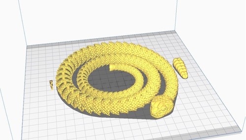 Serpiente Cascabel Flexi Articulada Archivo Stl 3d Print