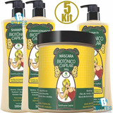 5 Kit Biotônico Capilar Hábito Cosméticos Hidratação Atacado