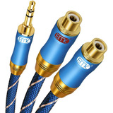 Cable Audio Estereo En Y De 2 Rca Hembra A 3,5mm Macho |0...