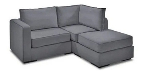 Sillon Esquinero 2 Cuerpos Chenille Con Camastro Sofa L 