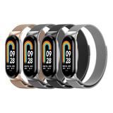 4 Correas Metálicas For Xiaomi Mi Band 8 Smartwatch Reloj
