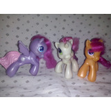 3 Pequeños  Pony  Hasbro Miden De Alto 7 Cm  En Buen Estado 