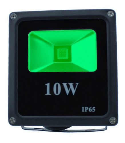 Reflector Led 10w  Intemperie Lampara Exterior Color Verde