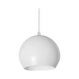 Colgante 1 Luz Bocha 15cm Blanco Deco Apto Led E-27 