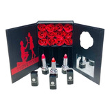 Set De 3 Labiales Mate Caja De Regalo Con Rosas Lipsticks