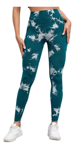 Calza Leggins Deportivo Push Up Estampado Mujer