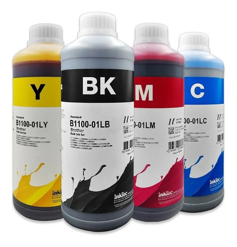 Kit 4 Litros De Tinta Marca Inktec Para Brother