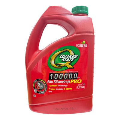 Aceite Quaker State 20w-50 Alto Kilometraje Sp 4.73l | Envío gratis