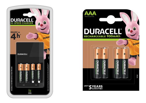 Cargador De Pilas Recargables Duracell Con 4aaa Y 4aa