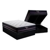 Cama Baú Queen: Colchão Molas Herval Maxspring Málaga+box C