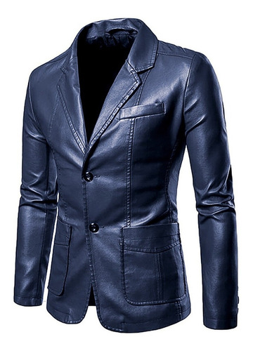 Novo Jaqueta De Couro Masculino De Primavera Outono Blazer