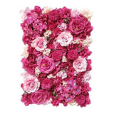 3xflores Artificial Panel De Pared Fondo Floral Rosa