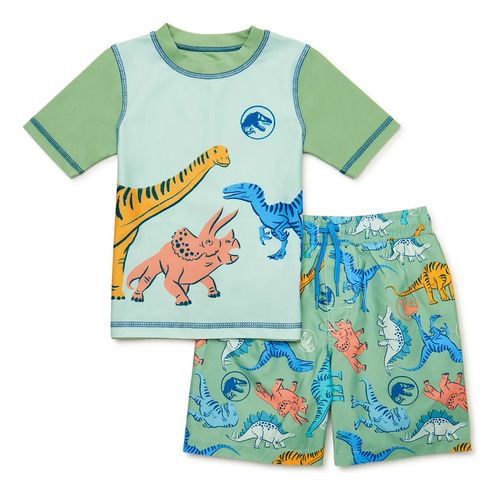 Conjunto De Traje De Baño Jurassic World Para Niño Pequeño