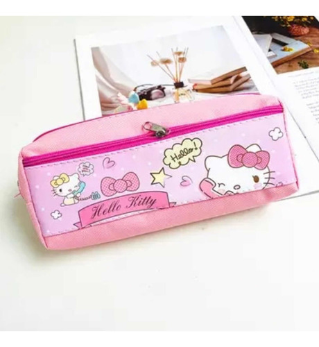 Estuche Importado Doble Cierre Hello Kitty Y Sus Amigos 